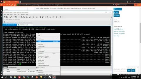 Sql linux