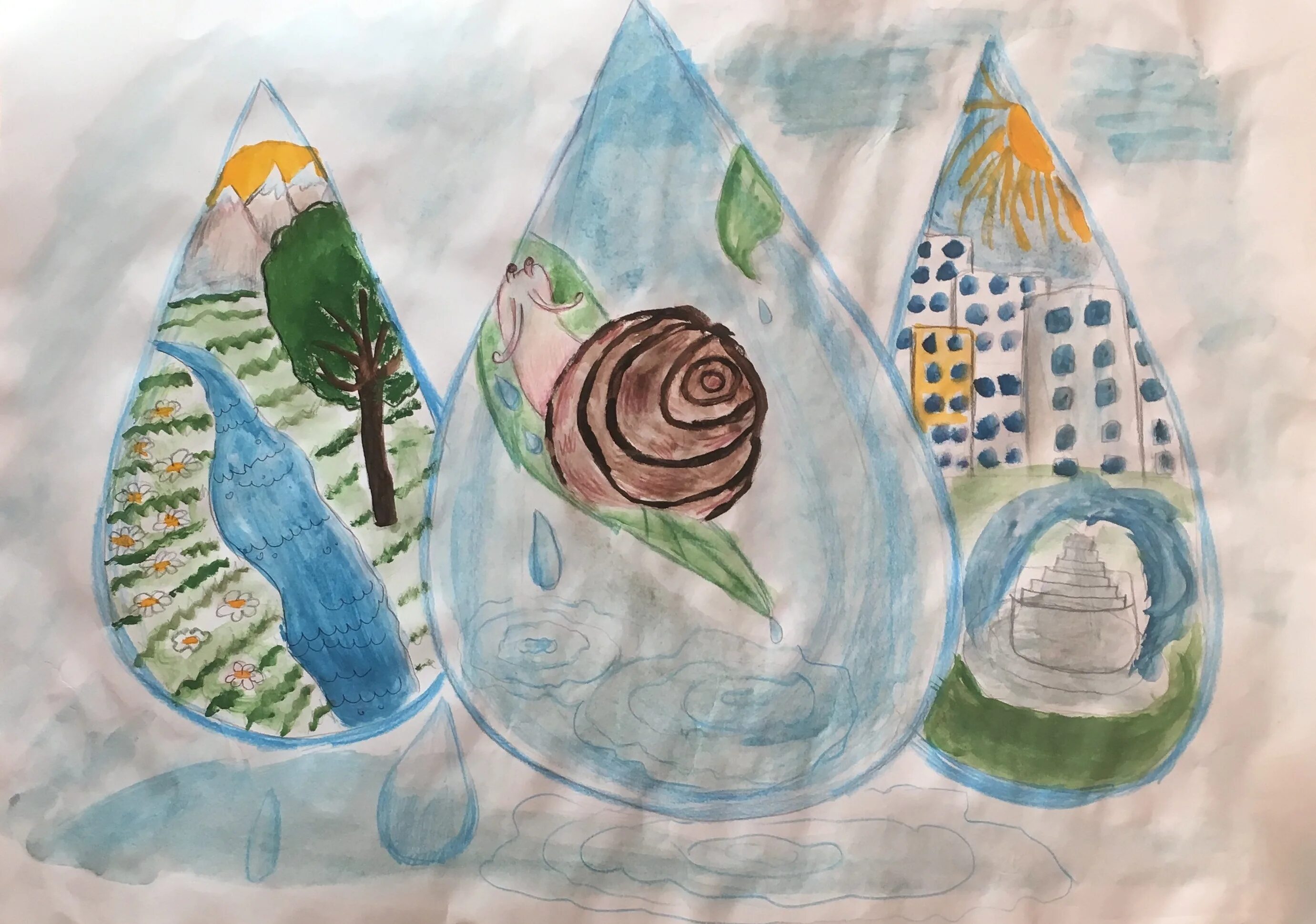 конкурс детского рисунка разноцветные капли 2023