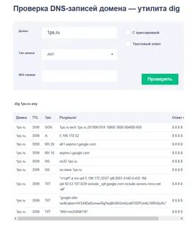 Проверка dns сайта