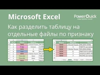 Разделить excel на файлы