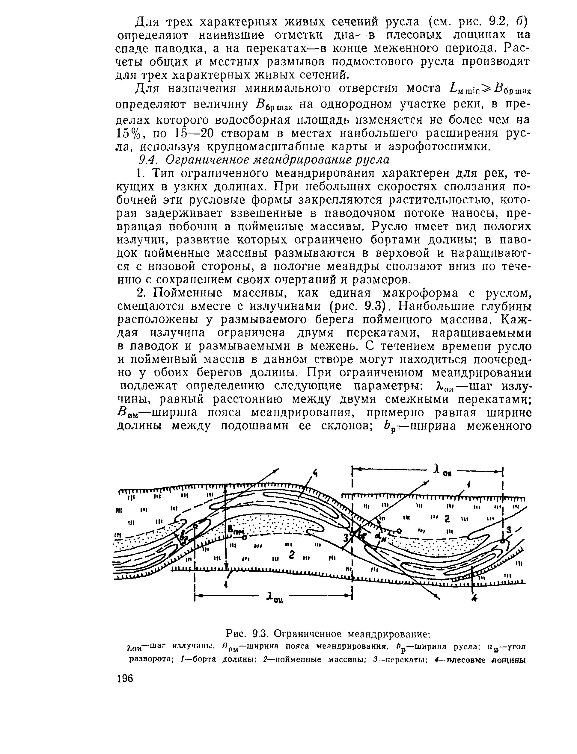 Снип 2.05 03 мосты и трубы. Ширина русла. Макроформы речного русла. Подмостовое русло. Содержание подмостового русла.