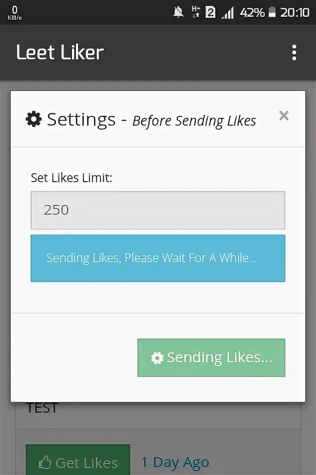 Send like. Send like