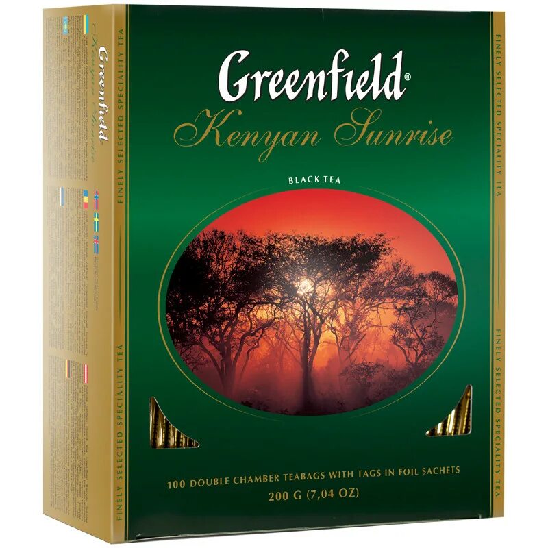 Купить чай гринфилд в пакетиках 100. Чай Гринфилд Кениан Санрайз 100 пакетиков. Гринфилд Кения 100 пакетиков. Гринфилд Кениан Санрайз 100 пакетиков. Greenfield Кениан Санрайз чай чёрный Кения 100пак.