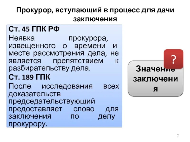 Статья 45 гпк