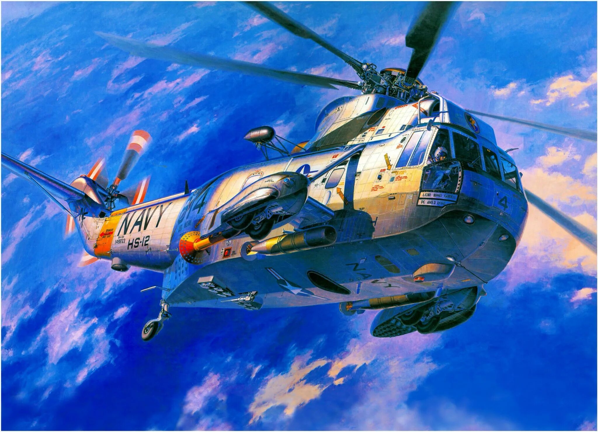 Вертолет бомбардировщик. Си кинг вертолет противолодочный. sikorsky s-61 sea king. hasegawa 07201 вертолет sh-3h sea king (hasegawa) 148. sikorsky ch-53 sea stallion.