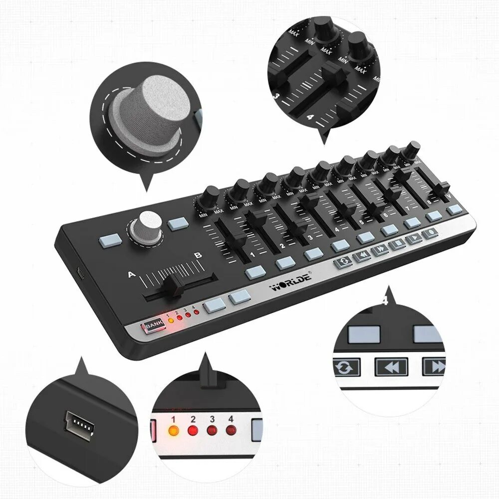 Usb keyboard controller. Worlde easycontrol, midi-контроллер. миди контроллер laudio easycontrol. миди контроллер с 3 колесиками. l midi controller mini.