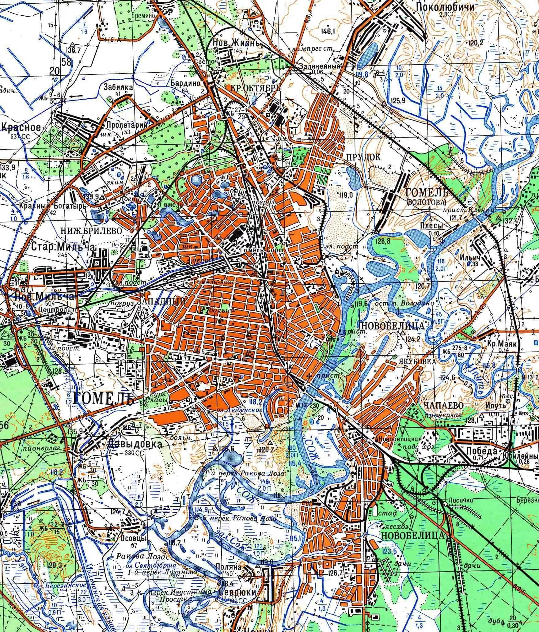 Где город гомель. Районы города Гомеля на карте. Карта Гомеля с улицами. Гомель районы города. Город Гомель на карте.