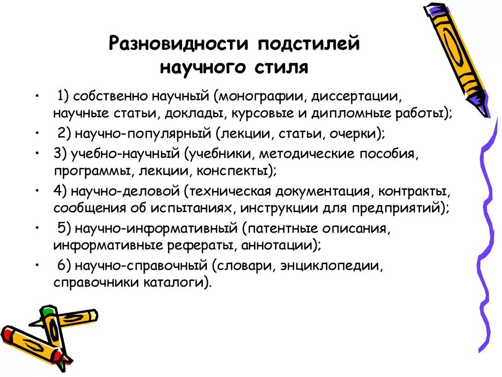 Конспект научные жанры. Подстили научного стиля. Разновидность научного стил. Виды научного стиля речи. Научный стиль подстили научного стиля.