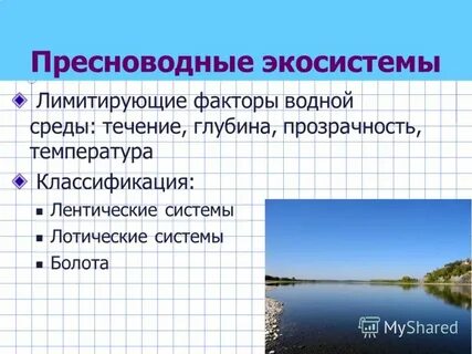 Факторы лимитирующие жизнь в водной среде