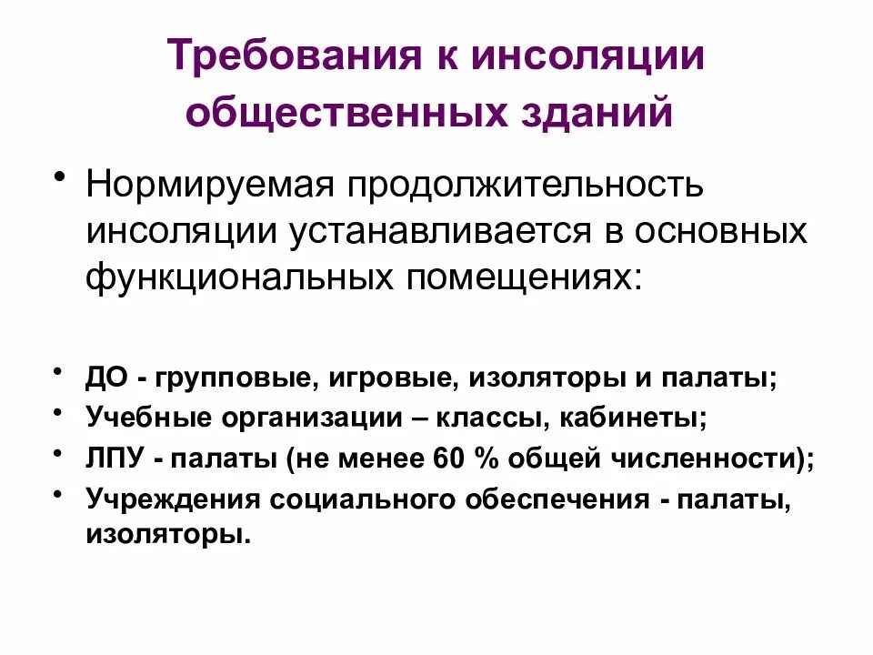Значение инсоляции. Требования инсоляции к общественным зданиям. требования к инсоляции. гигиенические требования к инсоляции жилых помещений. инсоляция. требования к инсоляции помещений.