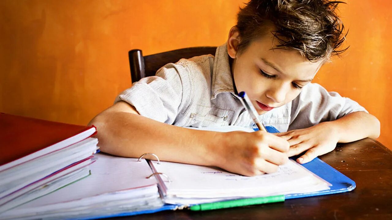 Doing his homework