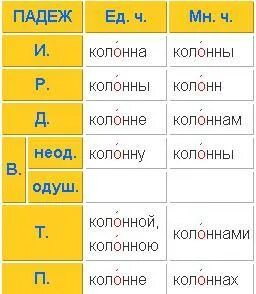 Колонна слова 4 букв