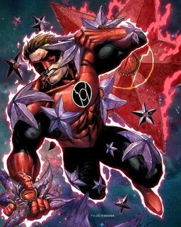 Red Lantern Hal Jordan by Tyler Kirkham colors by Arif Prinato #redlantern ...