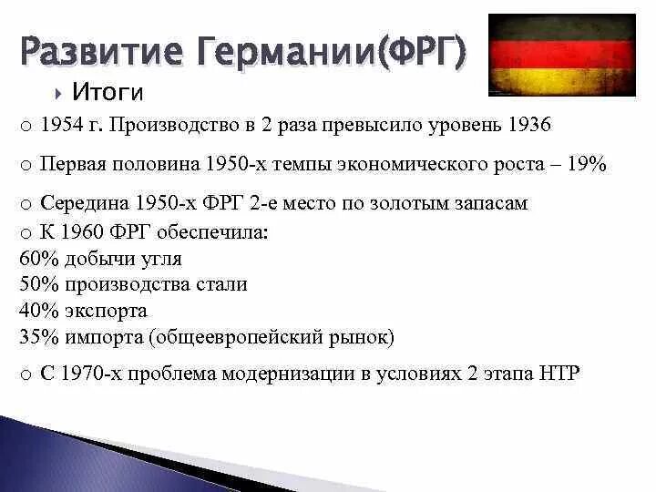 Каковы причины германского чуда. Каковы причины германского чуда