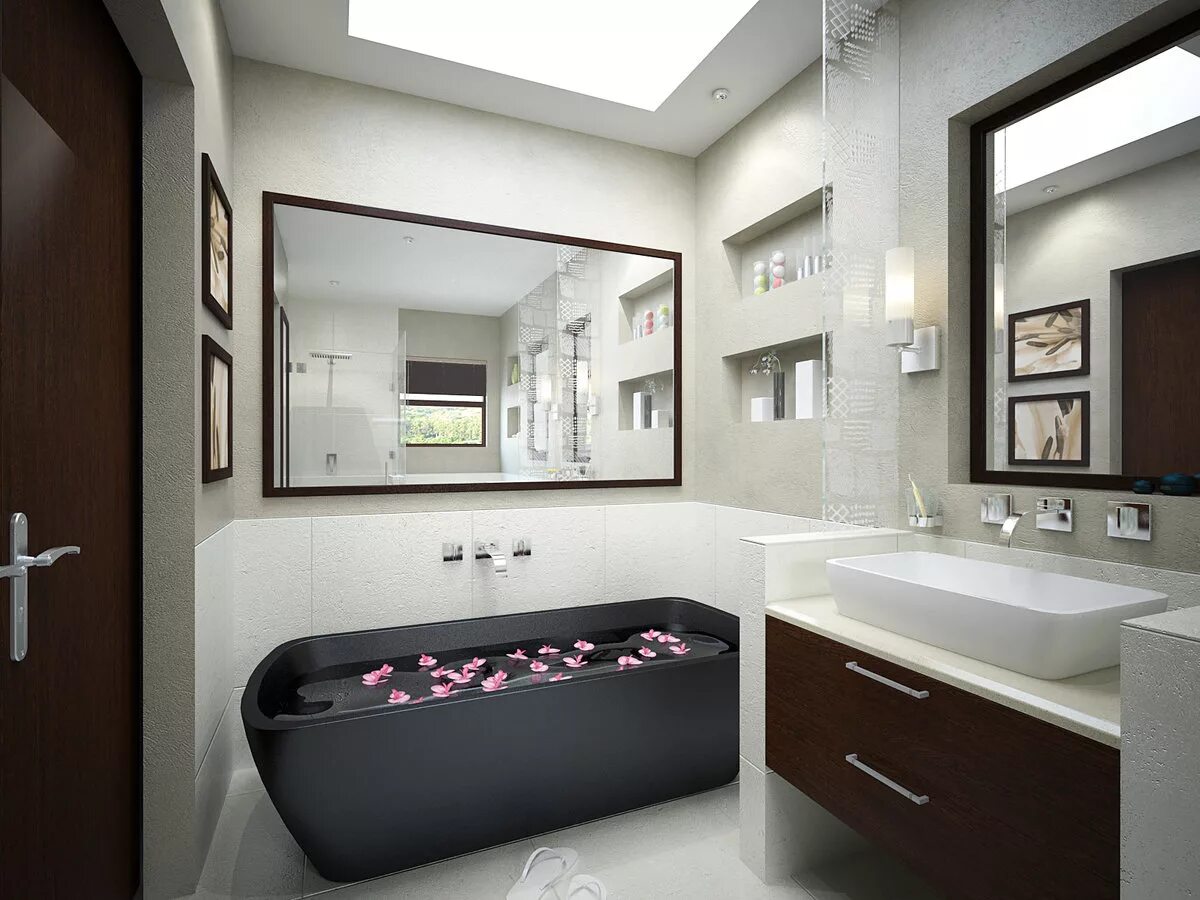 Современная ванная комната. Современный интерьер ванной. Ванная в квартире. Красивые Ванные комнаты.