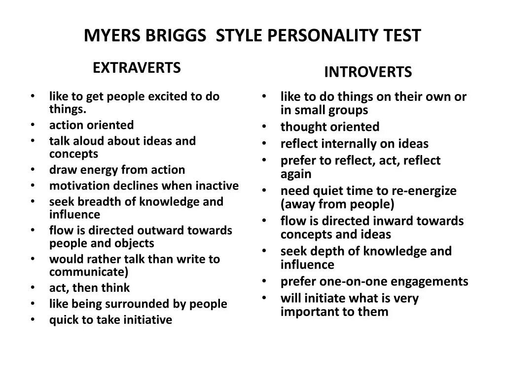 Personality style test