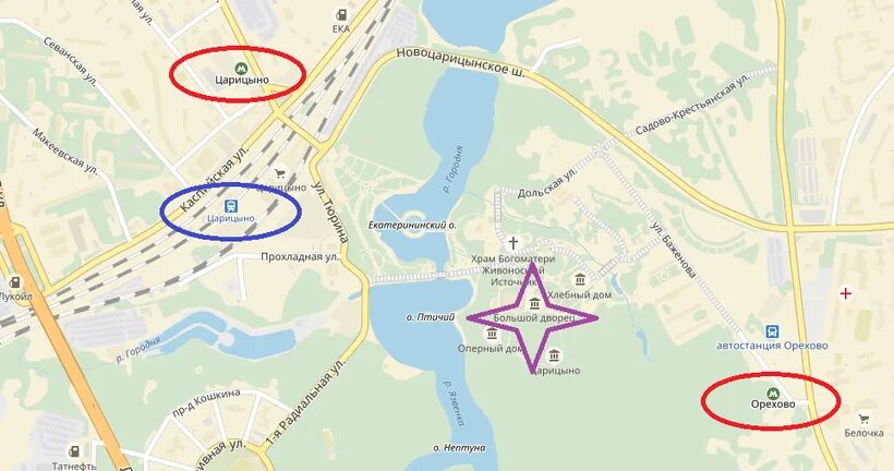Как называется маршрут в царицыно для самых. Парк царицыно в москве схема. метро орехово парк царицыно. от метро орехово до парк царицыно. музей царицыно на карте москвы.