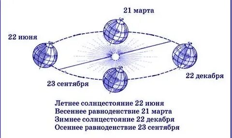 Рассмотри схему движения нашей планеты вокруг солнца