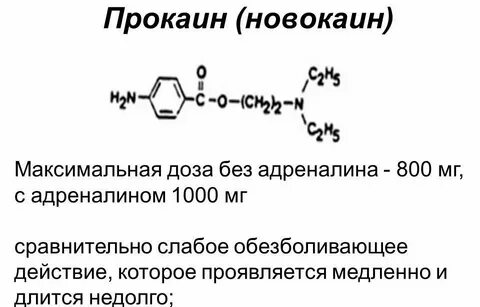 Новокаин анестетик