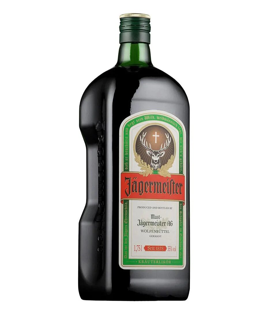 Егермейстер 1.75. 1.75 Ягер Егермейстер. Ликер "Jagermeister", 1.75 л. Егермейстер 1 литр. Егермейстер литр купить