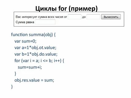 Цикл for c
