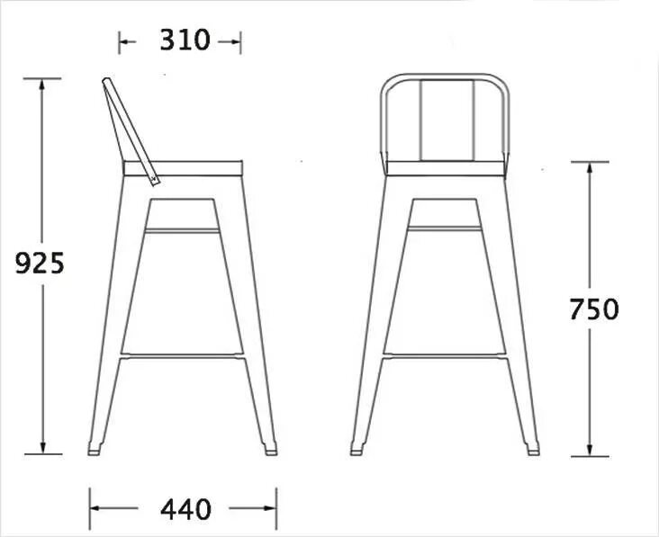 Чертежи стульев из профильной трубы своими руками. Барный стул tolix bar stool 75 backed wood silver designed by xavier pauchard in 1934. барный стул tolix 75 схема. барный стул своими руками из металла чертежи. барный стул своими руками из дерева чертежи.