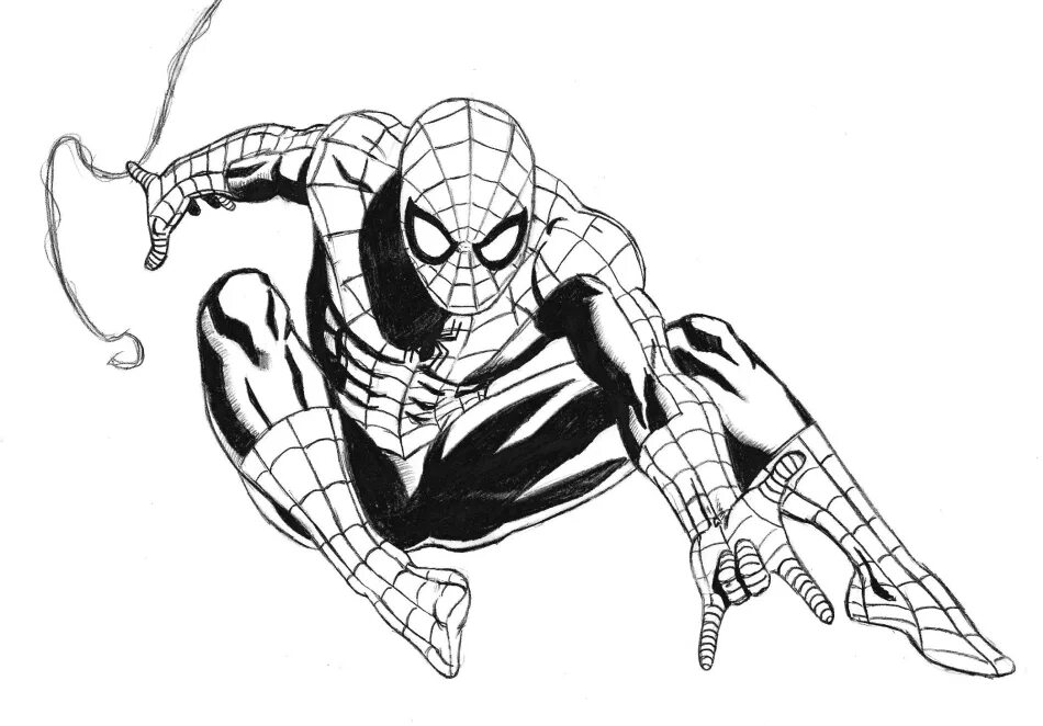 Draw spider man