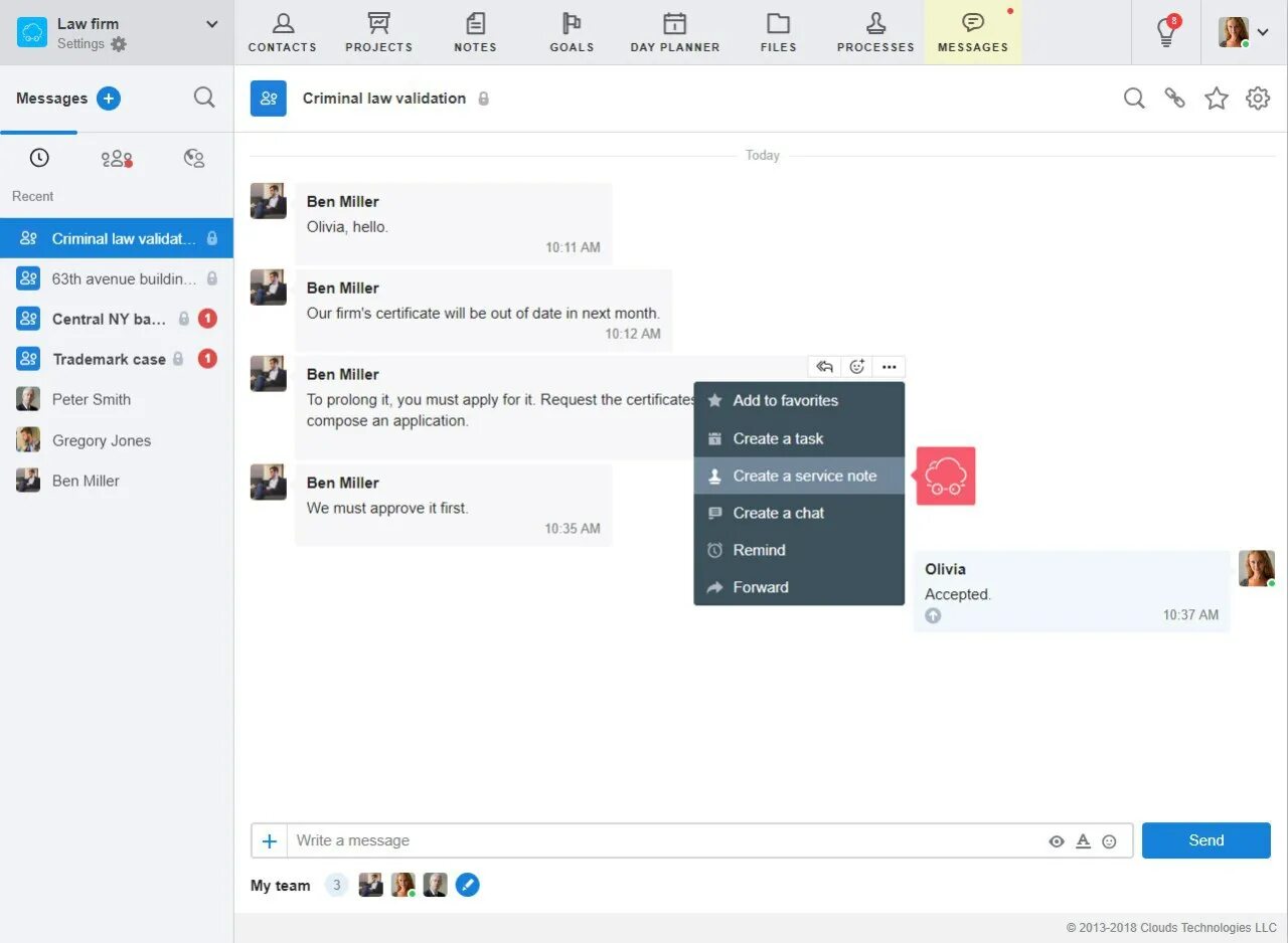 Notes service. Notes service