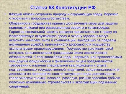 58 статья конституции