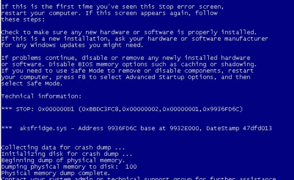 Синий экран. Экран смерти Windows. Экран смерти Windows 7. Экран ошибки.