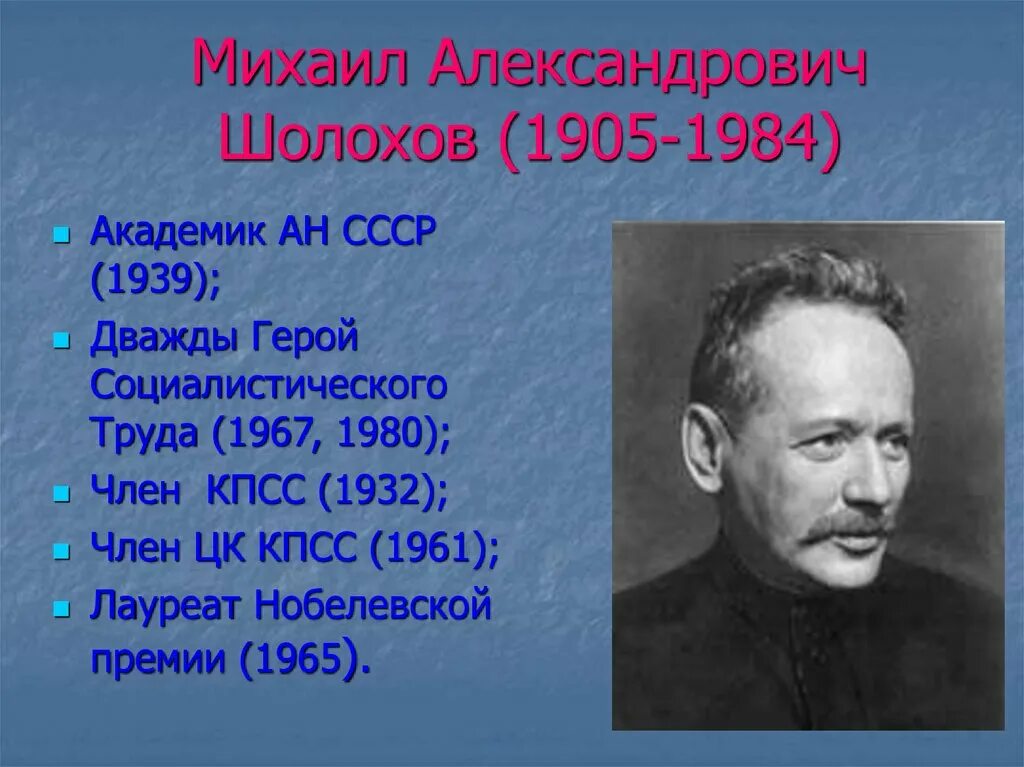 Какая станица является родиной м шолохова. М А Шолохов. Шолохов писатель.