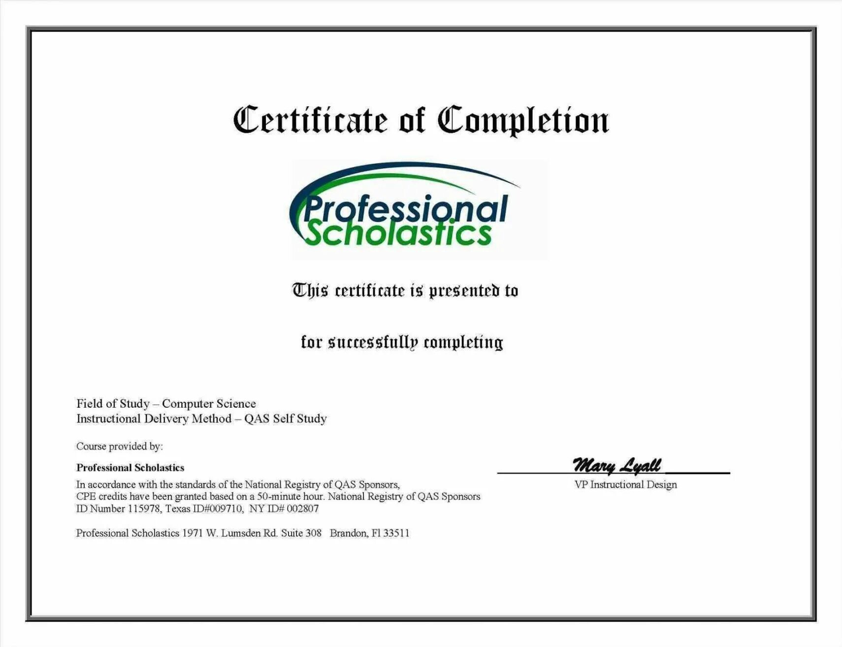 Certificate of completion. Professional course completion Certificate. Certificate of real Estate.