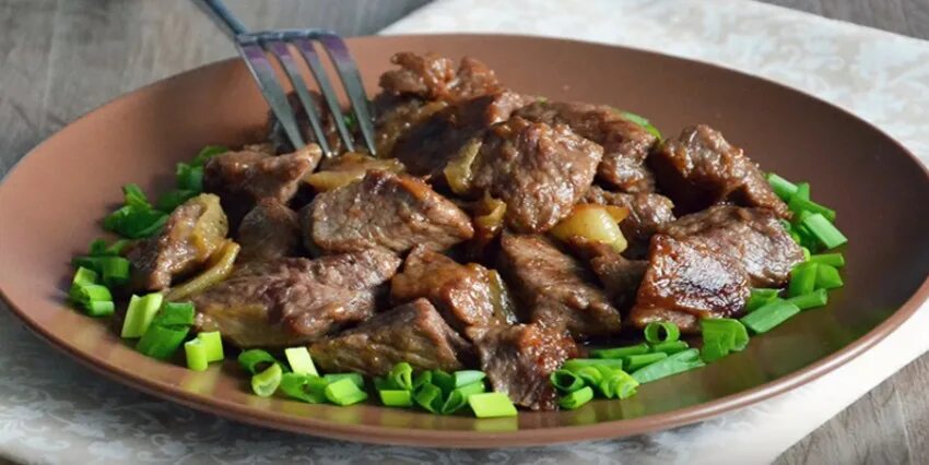 Жареная говядина рецепт с фото Тушеное мясо пошаговый рецепт с фото на Повар.ру