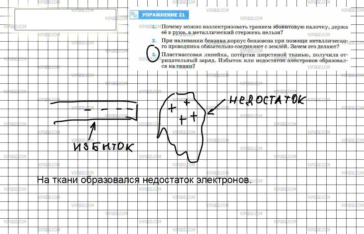 Почему можно наэлектризовать эбонитовую. Почему можно наэлектризовать трением. Пластмассовая линейка потёртая шерстяной тканью получила. Физика 8 класс перышкин упражнение 21. Почему наэлектризовать трением эбонитовую палочку.