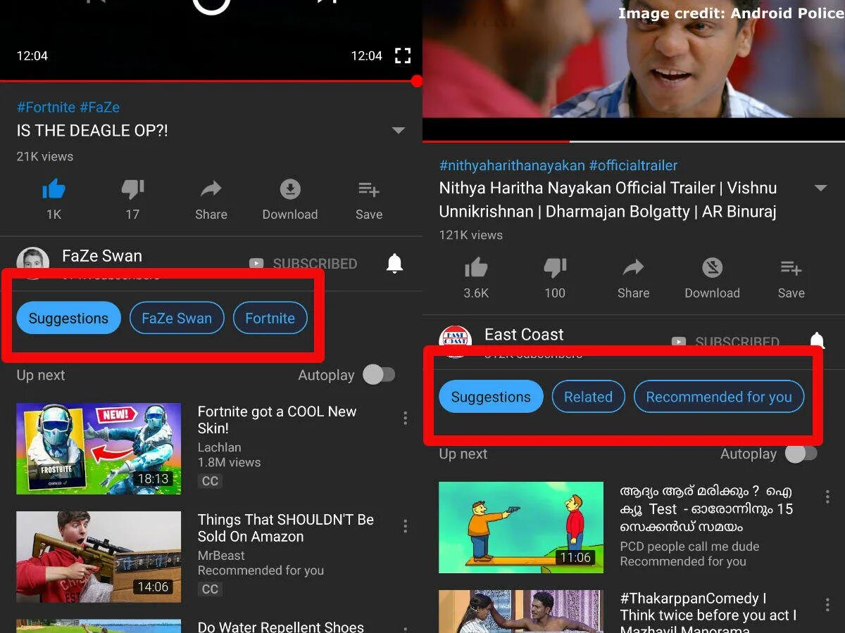 Youtube filters