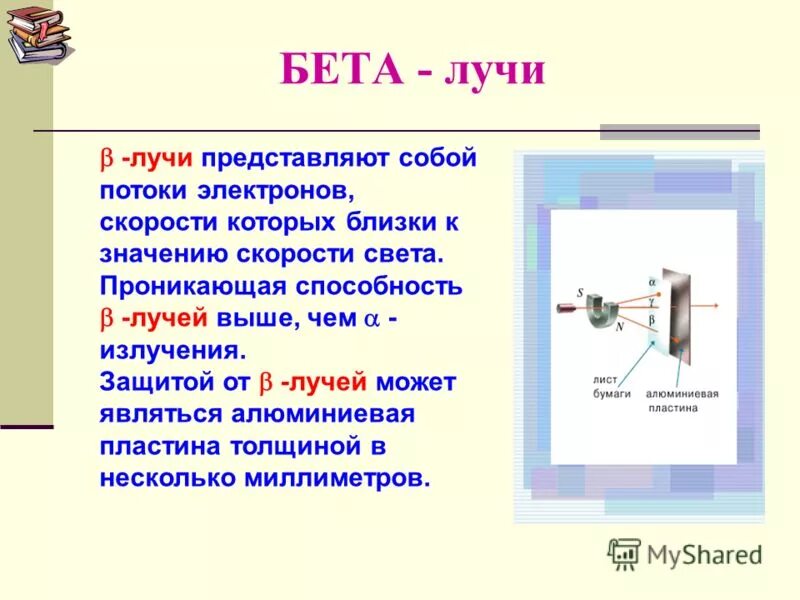 Бета лучи представляют собой