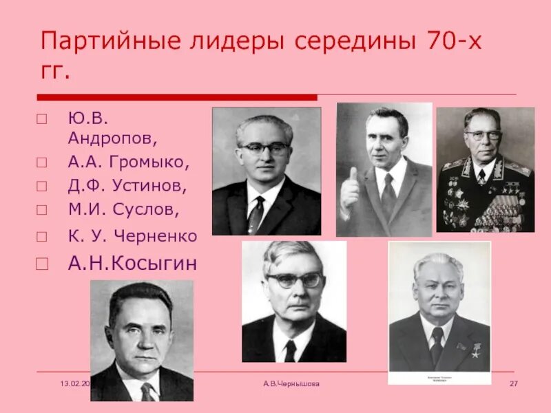 Установите соответствие брусилов б андропов в курчатов. Брежнев громыко косыгин андропов. партийный лидер. андропов и черненко годы правления.