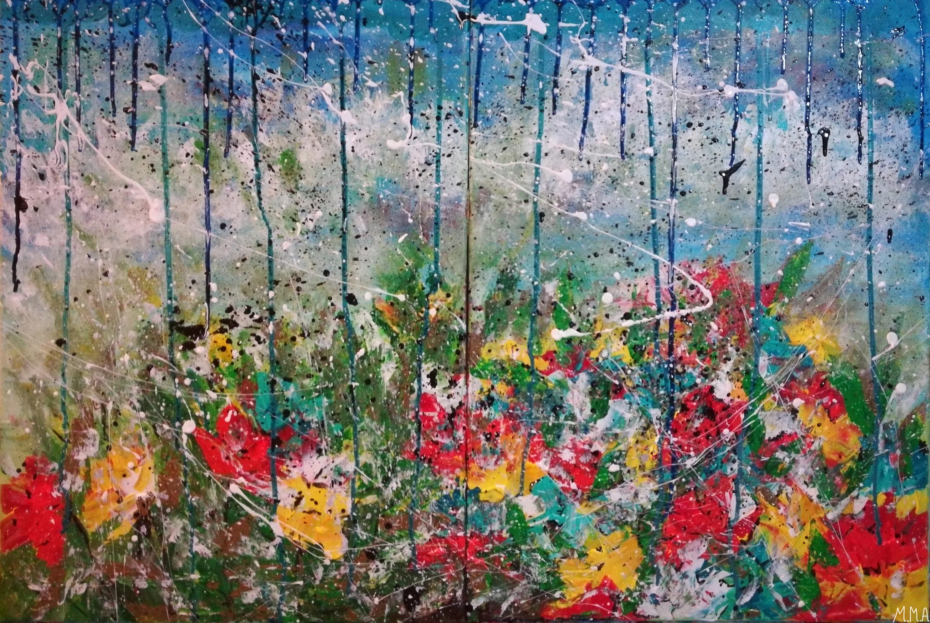 Цветы под дождем в живописи. Абстрактная картина дождь. Картина с дождем и цветами. Цветы и дождь живопись картины.