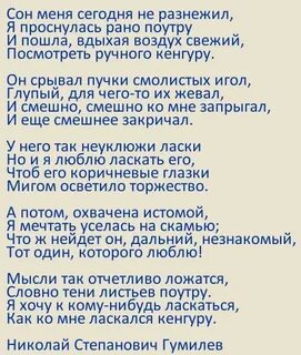 Стихотворение гумилева сон