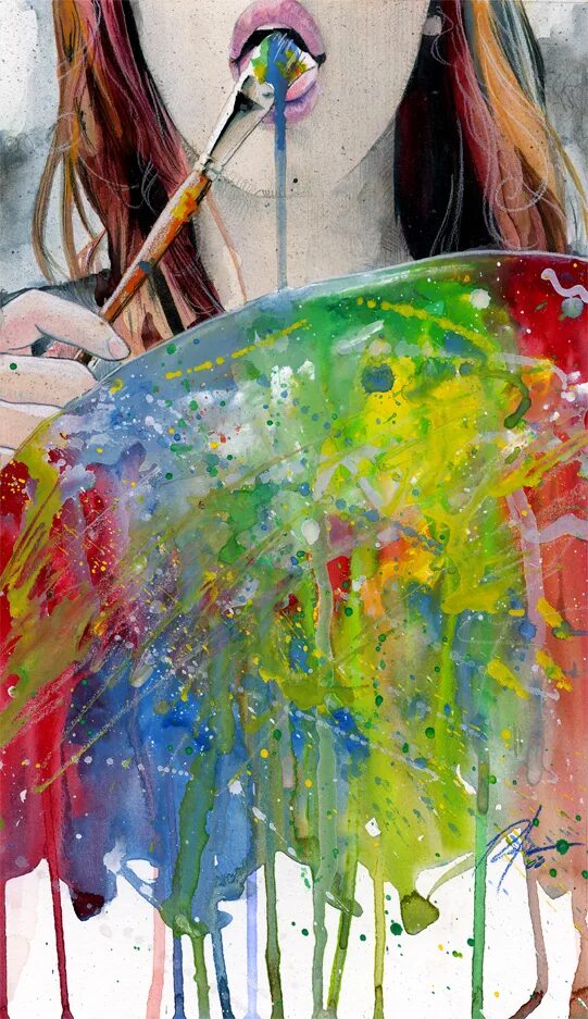 Краски рисунок девочки. Художница christina papagianni. Фотосессия с красками. Девушка акварель. Краски рисунок девочки.