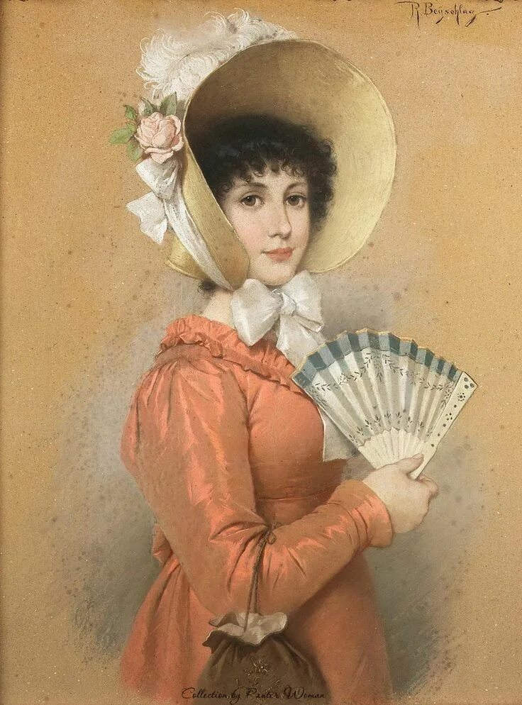 Мамзель это. Robert Julius Beyschlag (German, 1838-1903).. Капор 19 век. Девушка с веером 19 век Викторианская эпоха.
