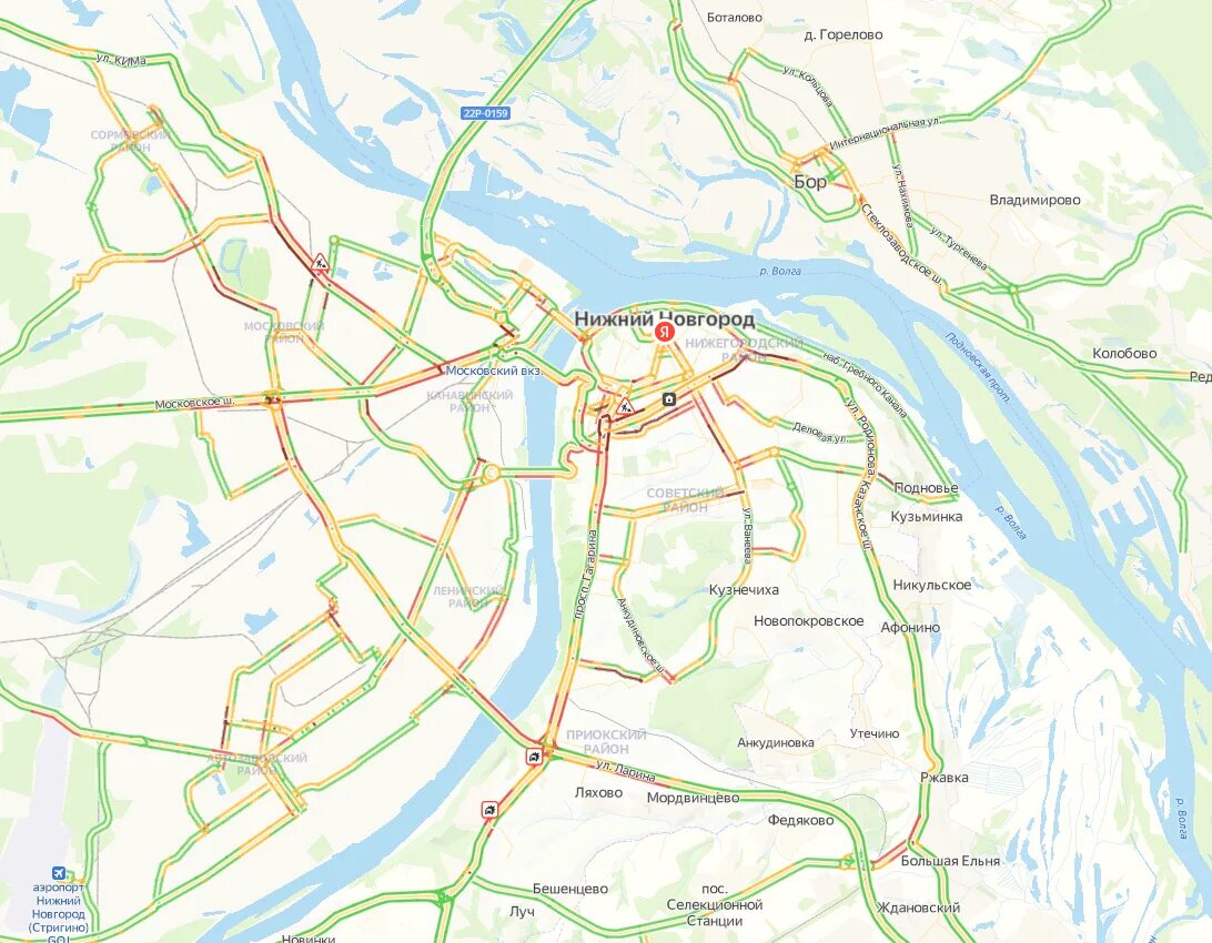 Закрытие дорог в нижегородской области 2024 году. Пробки Нижний Новгород Щербинки. Нижний Новгород пробки на проспекте Гагарина. Пробки Нижний Новгород 31 декабря 2022.