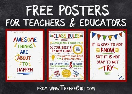 Free Classroom Posters - Teepee Girl - Free Printable Posters For Teachers - Fre