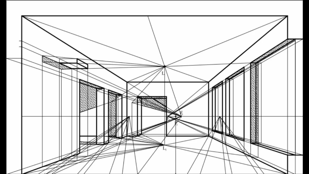 Расширенная перспектива. Перспектива интерьера Начертательная геометрия. Фронтальная перспектива интерьера Начертательная геометрия. Тени в перспективе Начертательная геометрия. Перспектива комнаты Начертательная геометрия.