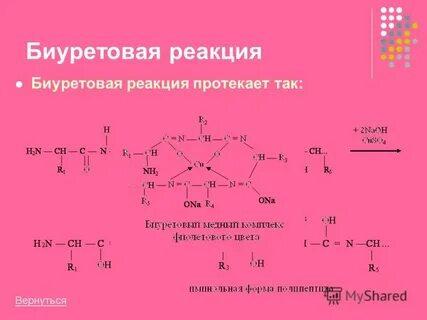 Принцип биуретового метода