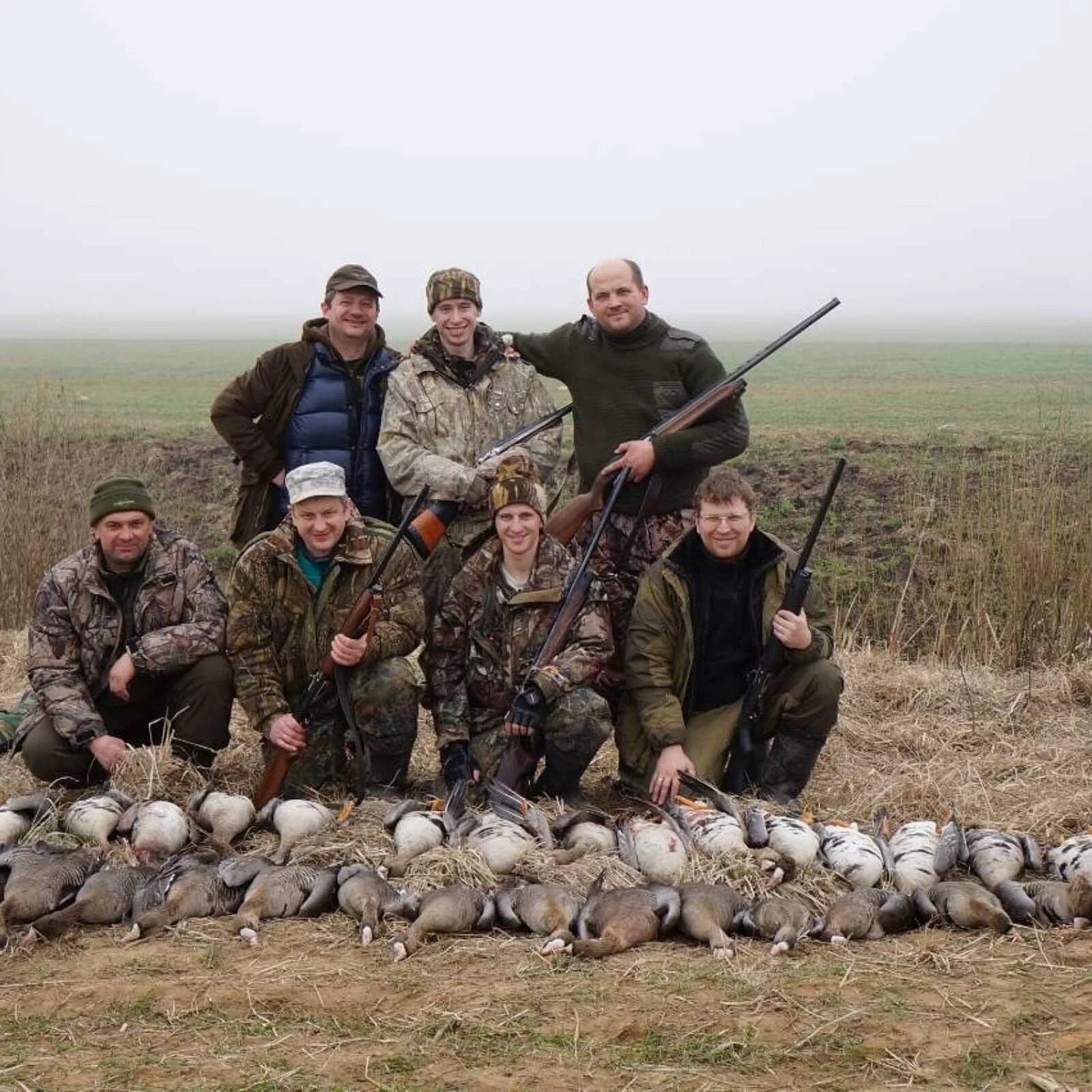 Охота на гуся в Белоруссии.