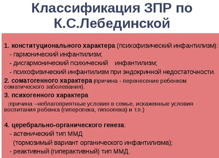 Задержка психического развития классификация. Классификация ЗПР. ЗПР типы и виды. Классификация детей с ЗПР. Лебединская к с задержка психического развития