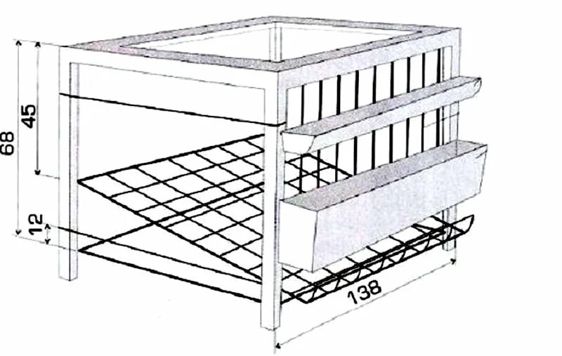 Чертежи яйцесборника для кур несушек своими руками. Клетка для несушек с яйцесборником размер. Клетка для несушек с яйцесборником чертеж. Размеры клетки для кур несушек. Высота клетки для кур несушек.