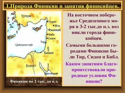 Сравнительная таблица финикийцев и египтян