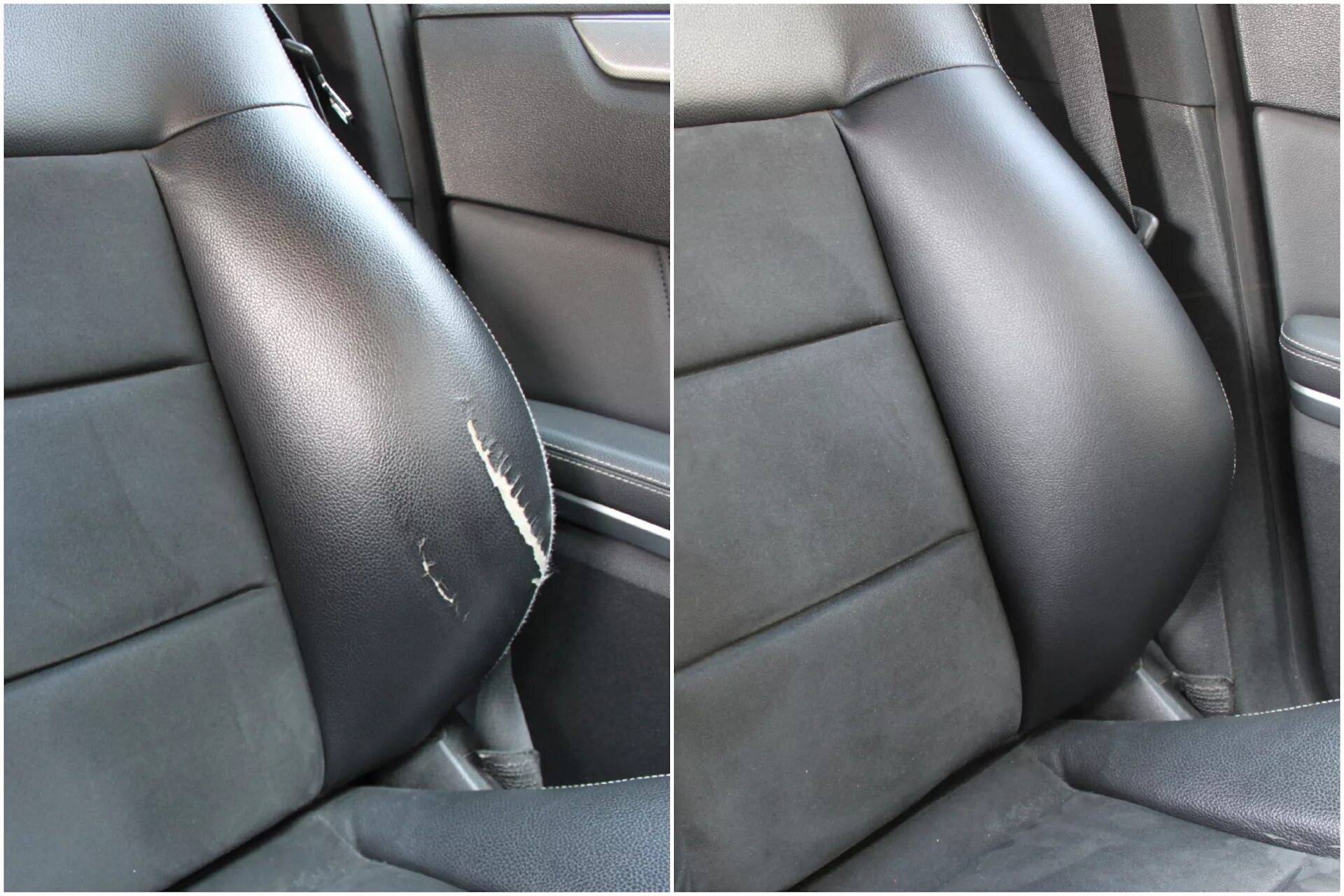 Восстановление экокожи. Восстановление бежевых кожаных сидений. Восстановление экокожи. Царапины на кожаном салоне. Жидкая кожа для ремонта сидений автомобиля.